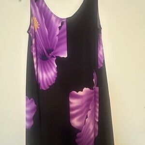 Napua Collection Honolulu Black Floral Sleeveless dress
